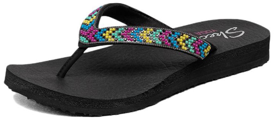 (W) Skechers Sandal Slide 'Black Rainbow' Hitam Pelangi 119143-MLT Order (W) Skechers Sandal Slide 'Black Rainbow' Hitam Pelangi 119143-MLT