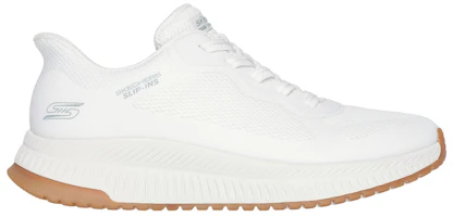 (Women) Skechers Slip-ins BOBS Squad 4 Staple Look White Gum 117624-WHT (Women) Skechers Slip-ins BOBS Squad 4 Staple Look White Gum 117624-WHT