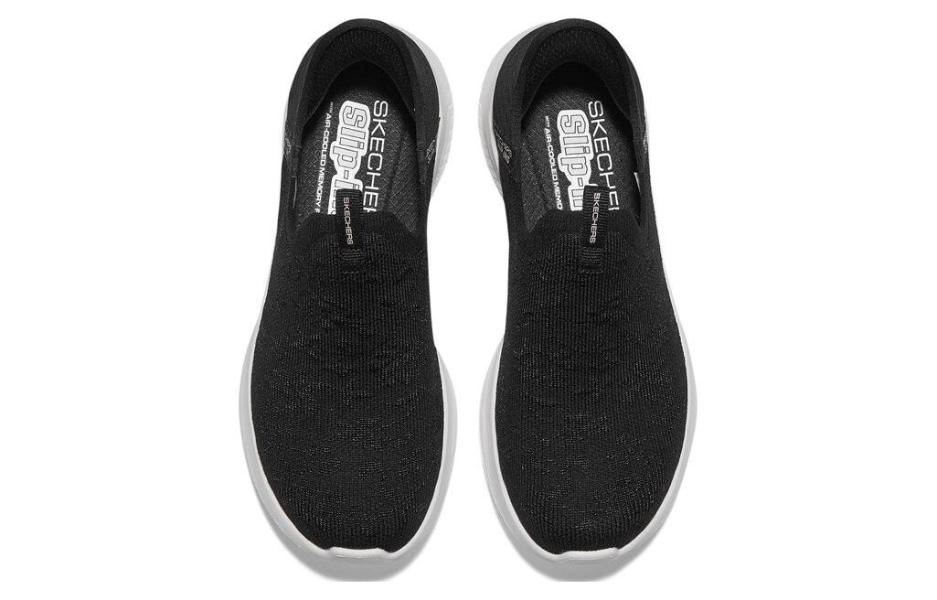 Lookbook Skechers 閃穿科技 減震防滑耐磨 低筒 運動休閒鞋 女款 黑白色