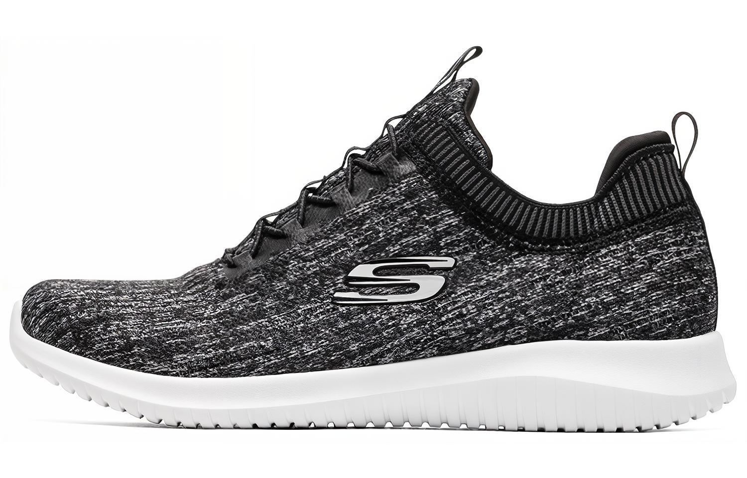 (Women) Skechers Slip-On 'Black Grey' 12831-BKGY