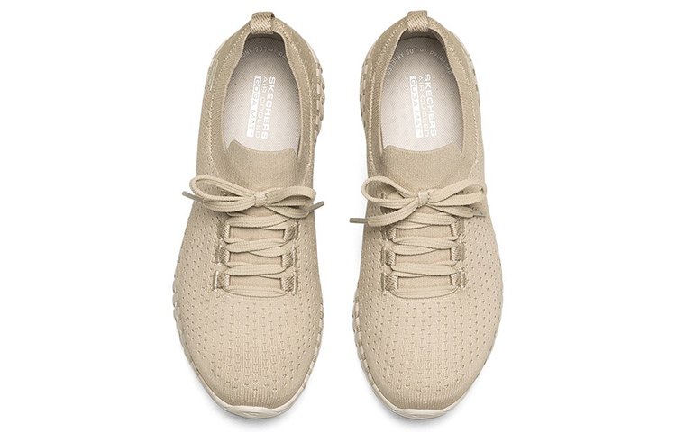 Shop Skechers 軟底緩震透氣 一腳蹬運動休閒鞋 女款 灰褐色