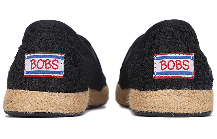 Lookbook Skechers 舒適 蕾絲懶人 透氣 帆布鞋 女款 黑色