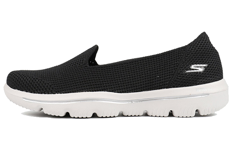 (Women) Skechers Slip-On Shoes 'Black White' 15755-BKW