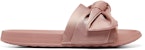 (Women) Skechers Slip-On Sport Flat Slides 'Pink Bow' 31533-ROS