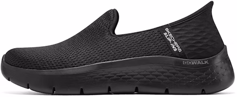 (Women) Skechers Slip Ins 'Black Low-Top Lifestyle' 124963-BBK (Women) Skechers Slip Ins 'Black Low-Top Lifestyle' 124963-BBK