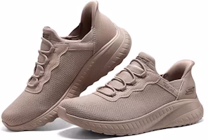 Lookbook (W) Skechers Slip-ins Bobs Sport Squad Chaos 'Wonder Mauve' para Mujer 117500-TAN