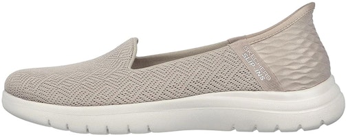 (Women) Skechers Slip Ins 'Gray Brown' 136542-TPE (Women) Skechers Slip Ins 'Gray Brown' 136542-TPE