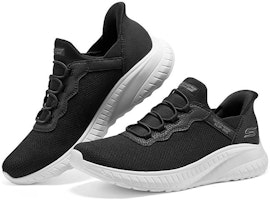 (W) Skechers Slip-ins Bobs Sport Squad Chaos 'Hitam Putih' 117500-BLK Lookbook (W) Skechers Slip-ins Bobs Sport Squad Chaos 'Hitam Putih' 117500-BLK