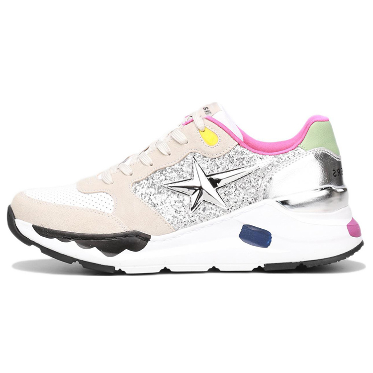 (Women) Skechers Sneaker 'White Silver Pink' 155465-WMLT