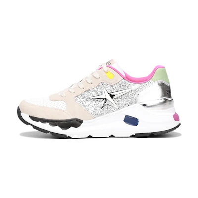 (W) Skechers Sneaker 'White Silver Pink'