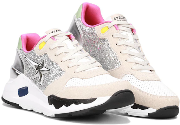 (Women) Skechers Sneaker 'White Silver Pink' 155465-WMLT Order (Women) Skechers Sneaker 'White Silver Pink' 155465-WMLT