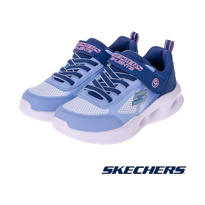 (W) Skechers Sola Glow Girls' Blue Light-Up Sneakers Indigo