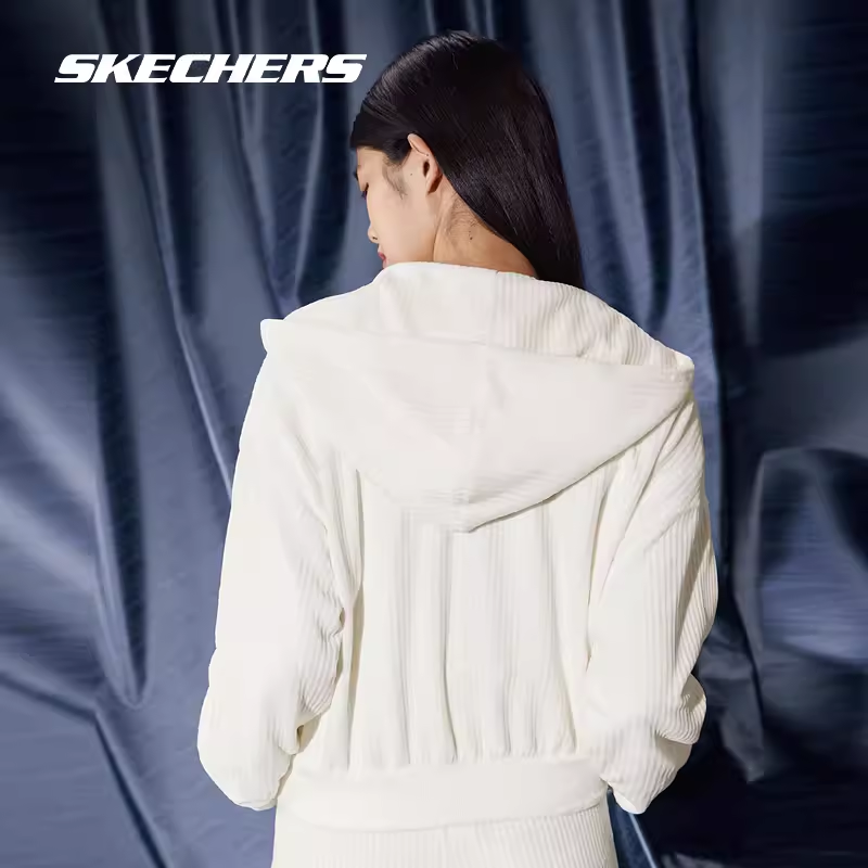 (Women) Skechers Solid White Full-Zip Long Sleeve Jacket L422W111 圖 7