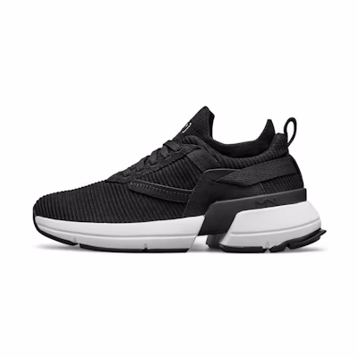 (W) Skechers Split Running Shoes Black/White