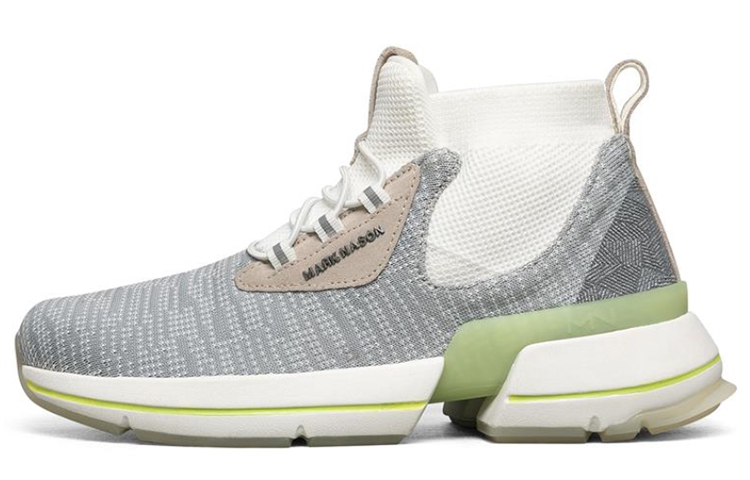(Women) Skechers Split Running Shoes White/Grey/Green 69380-WMLT