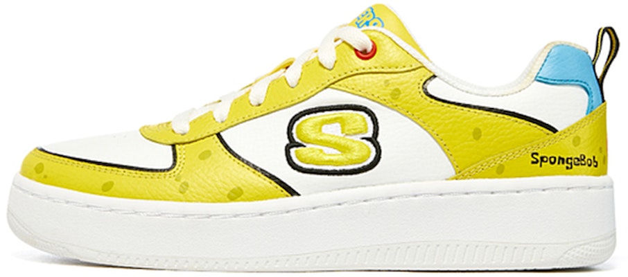 SPONGEBOB SQUAREPANTS海綿寶寶 x Skechers Sport Court 92 低筒 板鞋 女款 白黃 Buy SPONGEBOB SQUAREPANTS海綿寶寶 x Skechers Sport Court 92 低筒 板鞋 女款 白黃