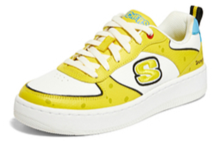 Lookbook SPONGEBOB SQUAREPANTS海綿寶寶 x Skechers Sport Court 92 低筒 板鞋 女款 白黃