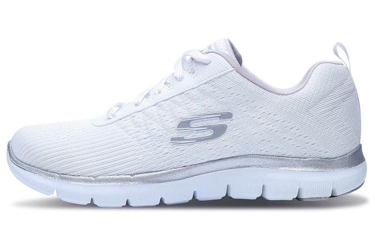 Buy (Women) Skechers Sport 'White Silver' 12757-WSL