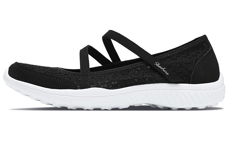 (Women) Skechers Sport Active Strappy Slip-on Shoes 'Black' 23258-BKW