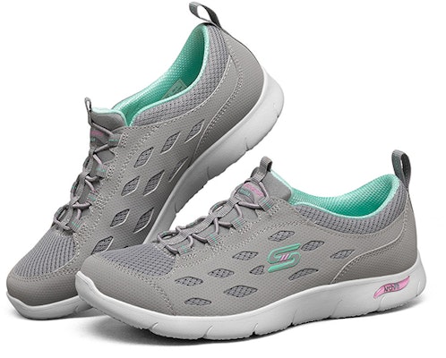 (W) Skechers Deportivas Casuales 'Gris Verde' 104090-GYMN Shop (W) Skechers Deportivas Casuales 'Gris Verde' 104090-GYMN
