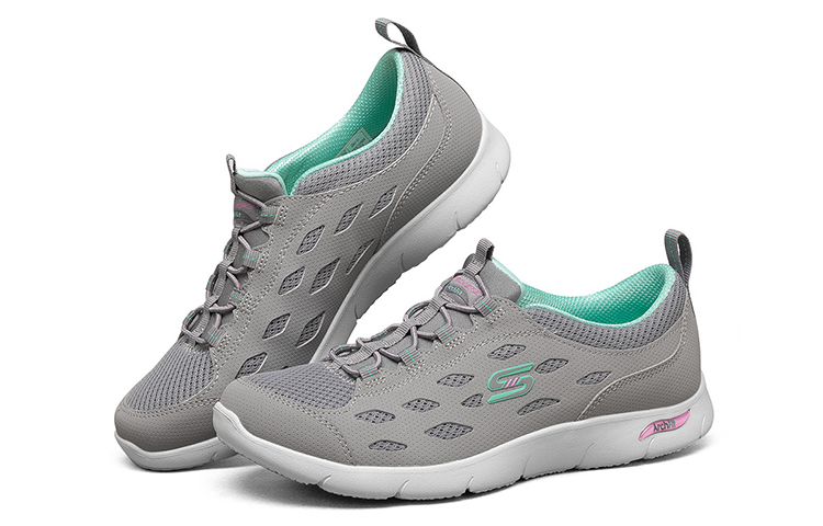 Shop (Women) Skechers Sport Casual 'Grey Green' 104090-GYMN