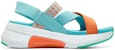 (W) Skechers Sandal Kasual Sukan Bernafas 'Biru Jingga' 133009-BLOR