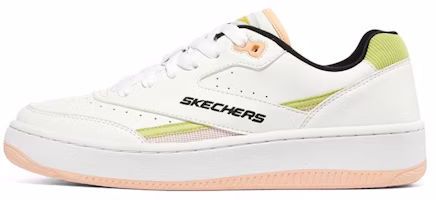 (Women) Skechers Sport Court 92 'White Yellow Pink' 149919-WMLT (Women) Skechers Sport Court 92 'White Yellow Pink' 149919-WMLT