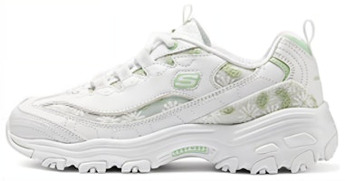 (Women) Skechers Sport D'Lites 1.0 'White Green' 150234-WGR (Women) Skechers Sport D'Lites 1.0 'White Green' 150234-WGR