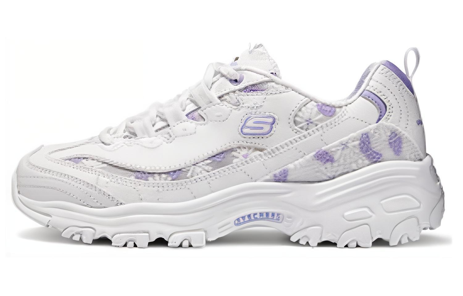 (Women) Skechers Sport D'Lites 1.0 'White Lavender' 150234-WLV