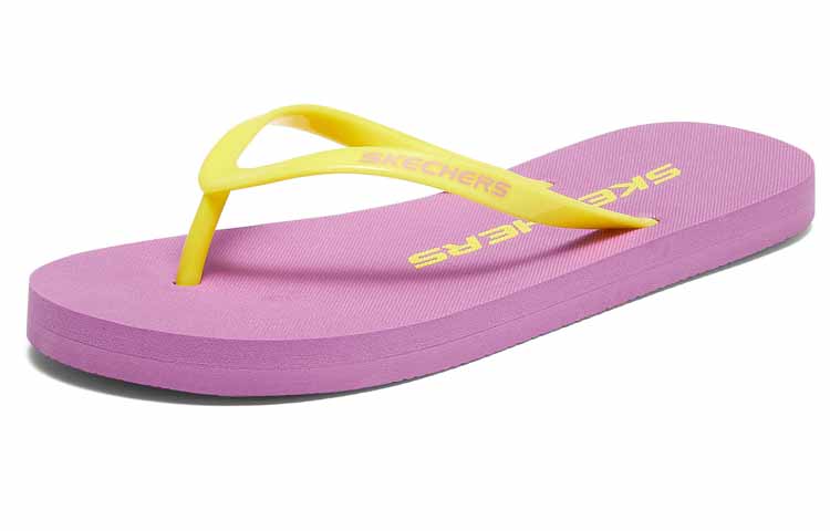 Lookbook Skechers 舒適潮流百搭運動拖鞋 女款 紫黃