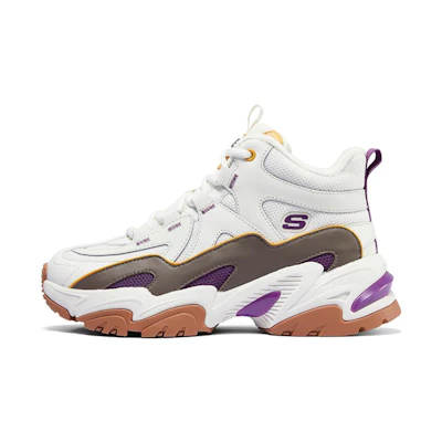 (W) Skechers Stamina Shoes 'White Purple'