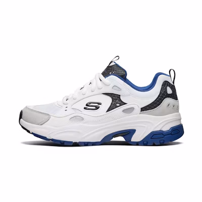 (W) Skechers Stamina Sports Shoes White/Black/Blue