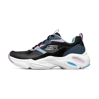 (W) Skechers Stamina Airy Low-Top Running Shoes Black/Blue