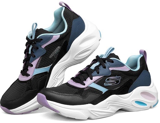 (W) Skechers Stamina Airy Sepatu Lari Low-Top Hitam/Biru 896003-BKMT Lookbook (W) Skechers Stamina Airy Sepatu Lari Low-Top Hitam/Biru 896003-BKMT