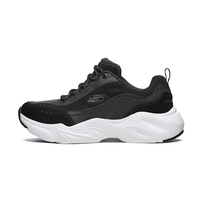 (W) Skechers Stamina Airy 'Black Low-Top Dad Shoe'