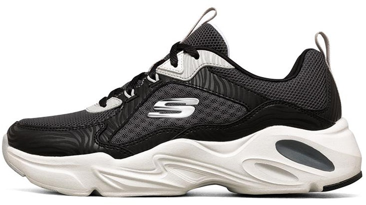 women-skechers-stamina-airy-black-white-comfort-thick-sole-low-top-dad-shoes-149622-bkw
