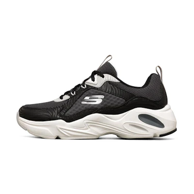 (W) Skechers Stamina Airy Low-Top Running Shoes Black/White