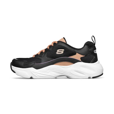 (W) Skechers Stamina Airy 'Black White Pink'