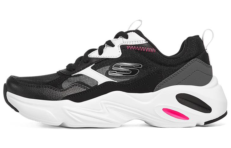 (Women) Skechers Stamina Airy Low-Running Shoes Black/White 896003-BKW