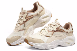 Lookbook Skechers Stamina Airy 華夫熊 運動休閒鞋 女款 自然色