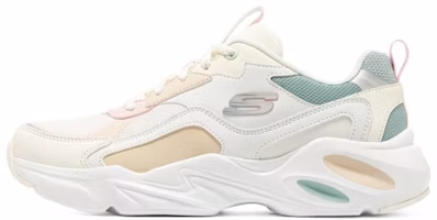 (Women) Skechers Stamina Airy 'White Green Cream Yellow Pink' 149921-WMLT (Women) Skechers Stamina Airy 'White Green Cream Yellow Pink' 149921-WMLT
