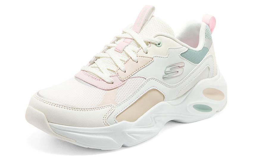 Lookbook (W) スケッチャーズ スタミナ エアリー 白緑黄ピンク 149921-WMLT