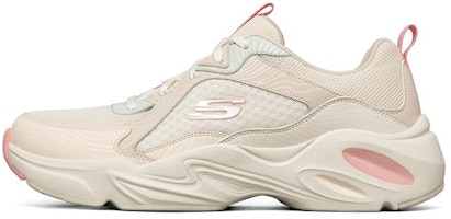 (Women) Skechers Stamina Airy Low Top Running Shoes Cream-White 149622-OFWT (Women) Skechers Stamina Airy Low Top Running Shoes Cream-White 149622-OFWT