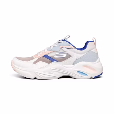 (W) Skechers Stamina Airy Low Top Running Shoes White/Multi