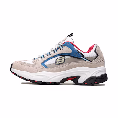 (W) Skechers Stamina-Cross Road Low-Top Running Shoes Beige/Blue