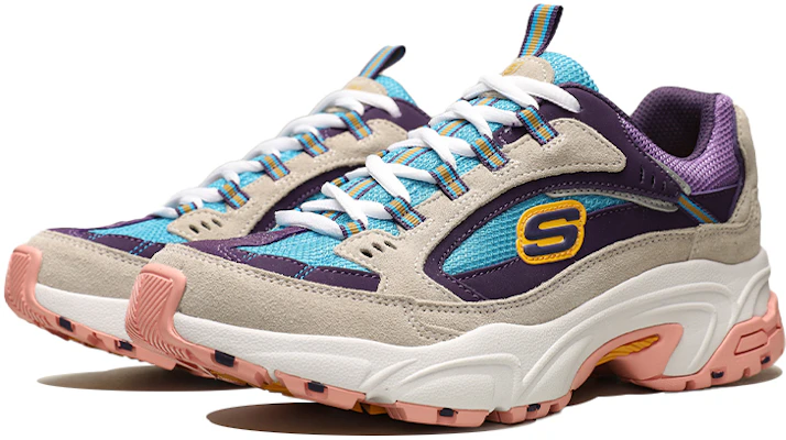 (Women) Skechers Stamina Low-Top Running Shoes Grey/Purple 13452-NTPR Lookbook (Women) Skechers Stamina Low-Top Running Shoes Grey/Purple 13452-NTPR