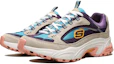 Lookbook (Women) Skechers Stamina Low-Top Running Shoes Grey/Purple 13452-NTPR