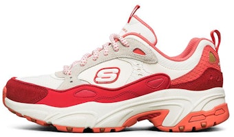 (Women) Skechers Stamina Low 'Beige Red' 149045-OFWR (Women) Skechers Stamina Low 'Beige Red' 149045-OFWR