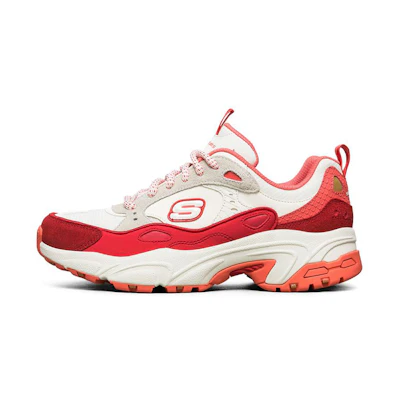 (W) Skechers Stamina Low 'Beige Red'