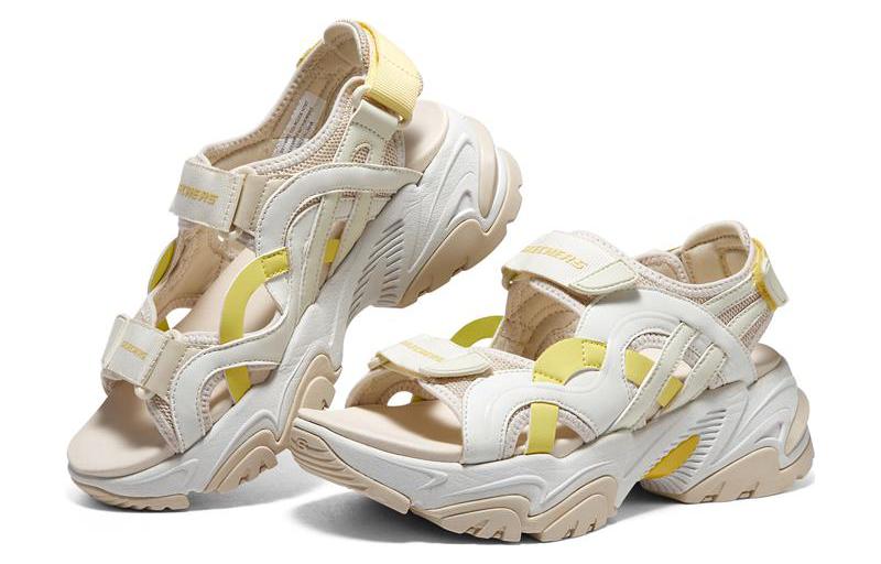 Lookbook (W) スケッチャーズ スタミナV2 ベージュ/イエロー 119862-NTMT